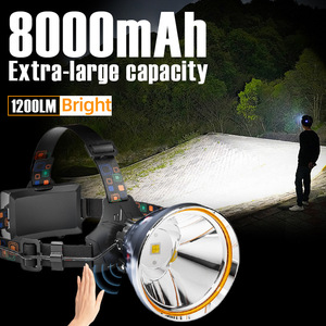 Rechargeable Waterproof Portable High-Power <b>LED</b> Headlamp with <b>Motion</b> <b>Sensor</b> for Outdoor Camping Hiking and Emergencies - Product Image 2