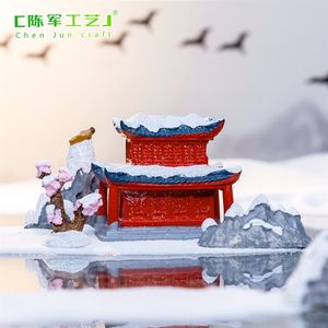 Micro-paesaggio Weij, tavolo di sabbia con scena innevata in stile cinese Jiangnan, padiglione, ponte, cancello, rocce, materiali per paesaggistica, fai <span class=keywords><strong>da</strong></span> te - Product Image 5