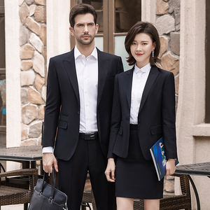 Kadınlar İçin Otel Resepsiyon Müdürü Takımı, İş Resmi Blazer Ceket Pantolon Takımı, Konukseverlik Üniforması, Özel Dikim - Product Image 4