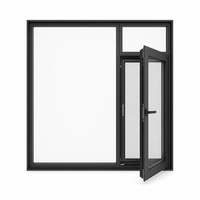 Fenêtres sur mesure modernes avec double vitrage en verre trempé dans un cadre en alliage d'aluminium, fenêtres en verre pour la conception de maisons et de patios