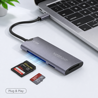 Lector de Tarjetas Tipo C 6 en 1, el Más Económico de Fábrica, Lector de Tarjetas TF, USB Tipo C Inteligente y Lector de Tarjetas Sim SD OTG para Teléfono Móvil