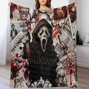 Fábrica de China, personaje de terror, Jack y Sally, manta polar de franela, aire acondicionado, sofá, mantas, regalo de Halloween, manta - Product Image 3