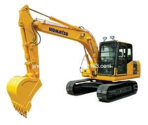 Excavatrice d'occasion KOMATSU Modèle PC130, poids opérationnel de 13 tonnes, composants principaux incluant moteur et boîte de vitesses, en vente - Product Image 1
