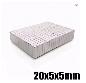 Imán de Bloque Cuadrado de Neodimio NdFeB de 20x5x5mm, Imanes Permanentes Rectangulares de 20*5*5MM, Cubo Magnético de 20x5x5mm, Placa Magnética - Product Image 3