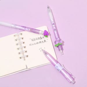 Juego <span class=keywords><strong>de</strong></span> Bolígrafos <span class=keywords><strong>de</strong></span> Gel <span class=keywords><strong>de</strong></span> Plástico con Diseño <span class=keywords><strong>de</strong></span> Uvas Moradas, 3 Estilos, con Tapa Giratoria, Bolígrafo Grueso, Bolígrafo con Parche, Tinta Negra, Material Escolar y <span class=keywords><strong>de</strong></span> Oficina - Product Image 3