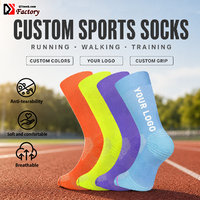 Chaussettes de course Coolmax anti-humidité à bout sans couture - Impression numérique, collection printemps, tailles enfants et jeunes, détail du bordurement