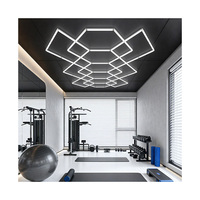 Connexion en une étape Détail de luxe Blanc froid LED Plafond diamant Salon de coiffure Atelier de lavage automatique Bureau Hôtel Lavage automatique Néon