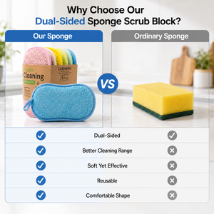 Éponge de nettoyage de cuisine double face en microfibre, douce et absorbante, pour la vaisselle, personnalisable OEM - Product Image 6