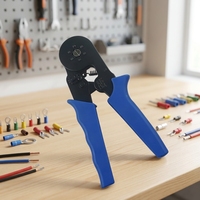 Pince à sertir solaire industrielle en acier au carbone à mâchoires lisses pour embouts carrés, gaine de câble, manchons de câble, dénudeur de cosses, bornes DIY