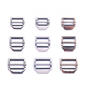 Zinc Alloy Three Position Buckle Sliding D Ring Silver White Pearl Gold Mirror Electroplating For Bags Durable Structure - Product Image 2