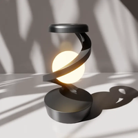 Luz de carga inalámbrica de levitación de suspensión Ambiente RGB con función de carga rápida para teléfonos Lámpara de noche giratoria inteligente
