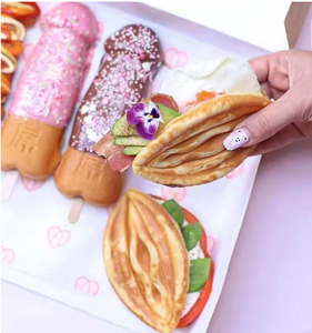 Snack ausrüstung Antihaft-kommerzielle Frauen Wafleras Mädchen Pussy Vagina Waffel maschine - Product Image 6