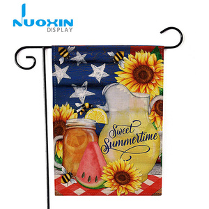 Bienvenida a Playa rústico costera casa patio mar decoraciones arpillera jardín <span class=keywords><strong>bandera</strong></span> - Product Image 6