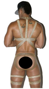 Conjunto de Lencería Sexy con Tiras y Aberturas para Hombre, Ropa de Baile para Stripper, Top Corto, Calzoncillos, Tirantes para el Pecho, Tallas Grandes, Ropa Interior Divertida, Corsé - Product Image 6