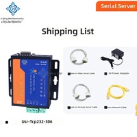 Serveur de périphériques série industriels JQW USR-TCP232-306 - Convertisseur RS232/485/422 vers Ethernet, protocole MQTT pour IoT, 10/100 Mbps