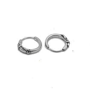 Pendientes Huggie de acero de titanio con diseño geométrico para hombres y mujeres, joyería de moda, pendientes de acero inoxidable 316, estilo sencillo - Product Image 4