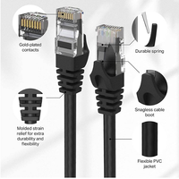 Cat6 RJ45 Cable Ethernet 8P8C Conectores de Cable 10M/30m 40Gbps 2000MHz LAN Red de Internet Blindaje Cobre ABS 16A