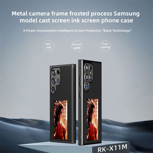 Thiết kế sang trọng thông minh E Ink 4 màu sắc màn hình hiển thị NFC điện thoại trường hợp bìa cho Samsung Galaxy S24 S23 S22 siêu Tự làm vỏ điện thoại - Product Image 2