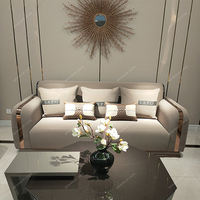 Canapé en cuir de luxe léger SPARKLE meubles de canapé de combinaison de salon de luxe simple pour petit appartement