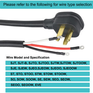 Cordon de sèche-linge NEMA 14-30P à 4 broches 30A 250V / Câble de remplacement pour appareils <span class=keywords><strong>électroménager</strong></span>s / Pigtail à borne O-Ring - Product Image 2