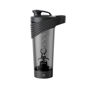 Custom Logo 800Ml Automatische Proteïne Shaker Fles Zelfroerfles Mini Elektrische Proteïne Shaker Gym Waterfles