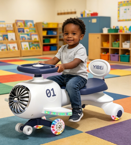 Voiture à bascule pour enfants en forme d'<span class=keywords><strong>avion</strong></span>, avec musique et roues lumineuses, prix d'usine, <span class=keywords><strong>vente</strong></span> en gros - Product Image 3