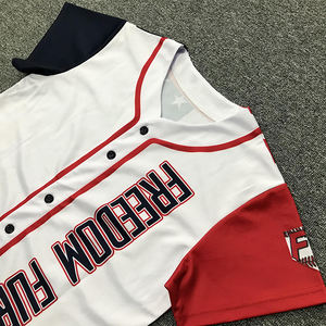 Diseño personalizado Camisetas de béisbol Poliéster Algodón Tela Logo Sublimación Imprimir Jersey de béisbol - Product Image 6