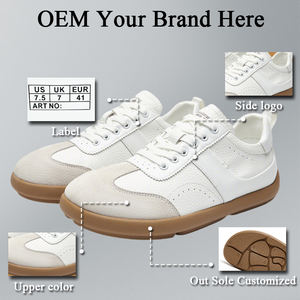 Chaussures de sport en cuir véritable pour hommes, personnalisées OEM, tendance, chaussures rétro <span class=keywords><strong>samba</strong></span>, semelle en caoutchouc antidérapante, chaussures décontractées pour la marche - Product Image 6