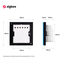 Interrupteur intelligent Zigbee bleu avec panneau en aluminium aéronautique 1/2/3/4/6 gangs, prise en charge du fil neutre et du fil sous tension, automatisation de la maison intelligente, indice de protection IP20, commande vocale