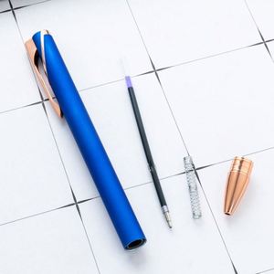 Wholesale 1.0Mm Glue-Spray Retractable Aluminum Bar Custom Logo Creative Student Metal Multi-Color Ballpoint <b>Pen</b> - Product Image 4