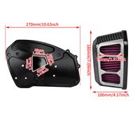 Filtro de Aire Estilo B para Motocicleta, 6 Colores, Cubierta de Metal y Goma para Dyna 2000-2017, Softail 2000-2015, Touring 2000-2007