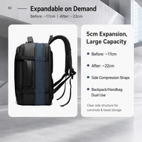 Sac à dos de voyage extensible à compression automatique, avec affichage numérique et chargement USB, pour ordinateur portable 17 pouces - Vente en gros