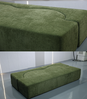 Modernes Gebogenes Grünes Komprimiertes Sofa Vakuumverpacktes Schaumstoffsofa Organische Wohnzimmermöbel Großhandel