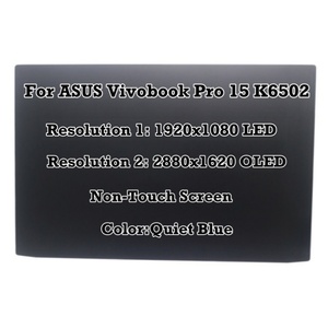 หน้าจอ LCD สีน้ำเงินขนาด <span class=keywords><strong>15</strong></span>.6 นิ้ว สำหรับเปลี่ยนใส่แล็ปท็อป ASUS <span class=keywords><strong>Vivobook</strong></span> <span class=keywords><strong>Pro</strong></span> <span class=keywords><strong>15</strong></span> รุ่น K6502V/VJ/VU/VV  ชุดจอแสดงผลแบบประกอบสำเร็จ (ไม่รวมจอ) - Product Image 1