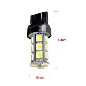 Fabrika T20 Led P27/5W T25 3157 18SMD 5050 LED P27W 3156 araba parçaları 1156 1157 otomatik fren dönüş sinyal ışığı ampul 12V LED araba ışık