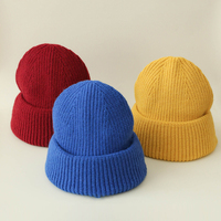 Bonnet tricoté élastique uni chaud d'hiver pour adultes, vente en gros, personnalisable avec logo de dessin animé/personnage, idéal pour la plage