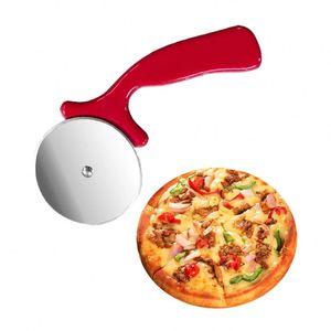 Couteau à pizza rotatif jetable en acier inoxydable personnalisable, outil à roue pour la découpe de crêpes et de gâteaux, avec boîte de rangement pour la pâtisserie - Product Image 1