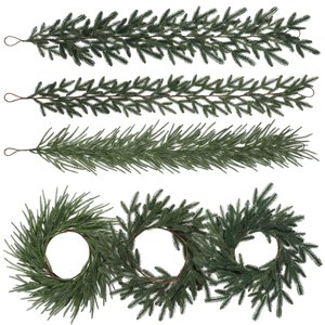 Guirlandes artificielles de feuilles de pin vertes 600g pour décorations de Noël, arches de mariage et aménagement paysager - Product Image 2