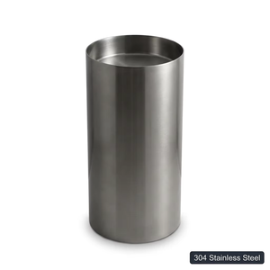 Lavabo Colonne Rond Moderne Nordique en Acier Inoxydable 304 Noir, à Poser au Sol, pour Salle de Bain d'Hôtel, Nano Autonettoyant, Anti-Rouille - Product Image 1