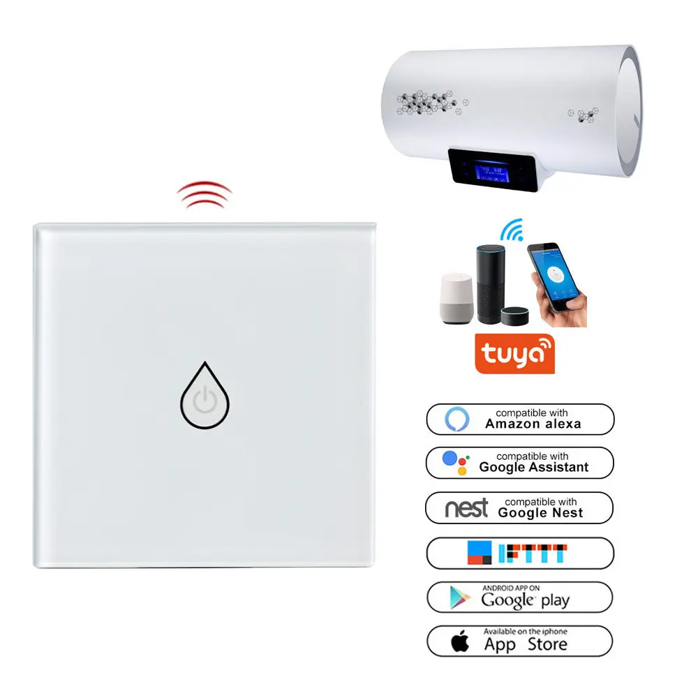 Hot Seller BS011 EU Standard 3000W TUYA APP Control Water Heater Smart Wifi Boiler Switch for Smart Home