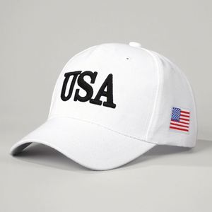 Casquette de baseball 6 panneaux brodée drapeau américain pour campagne électorale, 100% coton, unisexe, toutes saisons, pour extérieur - Product Image 2
