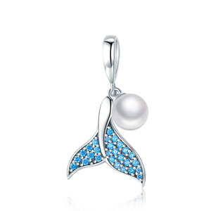 Pulsera y brazalete <span class=keywords><strong>de</strong></span> Plata <span class=keywords><strong>de</strong></span> Ley 925 con cola <span class=keywords><strong>de</strong></span> sirena para mujer, cuentas <span class=keywords><strong>de</strong></span> circonia cúbica, elegante, regalo <span class=keywords><strong>de</strong></span> joyería, SCC877 - Product Image 1