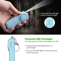 Alarme personnelle de sécurité avec lumière LED colorée, son puissant de 130 dB, porte-clés, pour la défense personnelle des enfants