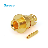 Connecteur RF femelle GPO (SMP) 50 Ohm à soudure, modèle GPO-KB2-1, CuBe plaqué or pour câbles série 086, DC-18GHz Gwave