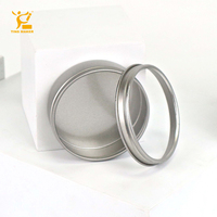 Tin smaker OEM Custom Logo Lebensmittel qualität Silber Blechdose Runde Metall dose Verpackung mit PVC-Fenster Kleine Blechdose für Süßigkeiten