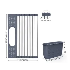 <span class=keywords><strong>Escurridor</strong></span> <span class=keywords><strong>de</strong></span> Cubiertos <span class=keywords><strong>de</strong></span> Acero Inoxidable NFS, <span class=keywords><strong>Escurridor</strong></span> <span class=keywords><strong>de</strong></span> Cocina Retráctil, Soporte para Cuchillos y Tenedores, <span class=keywords><strong>Escurridor</strong></span> <span class=keywords><strong>de</strong></span> <span class=keywords><strong>Platos</strong></span> Plegable - Product Image 4