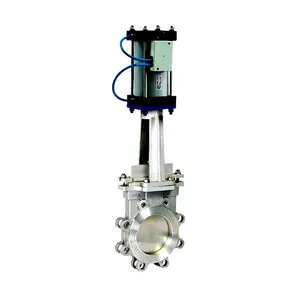 Knife Valve Wenzhou DN50 PN10 Lug Type Pulp Paper Pneumatic Uni-directional Knife Gate Valve