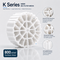 en plastique HDPE cylindre filtre média K5 MBBR aérateurs Biofilm transporteur usine de traitement des eaux usées filtre à eau