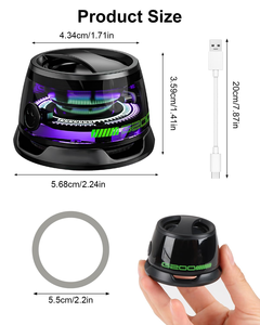 Mini haut-parleur audio sans fil portable pour l'extérieur et la maison, éclairage LED RGB, horloge, magnétique, téléphone portable - Product Image 2