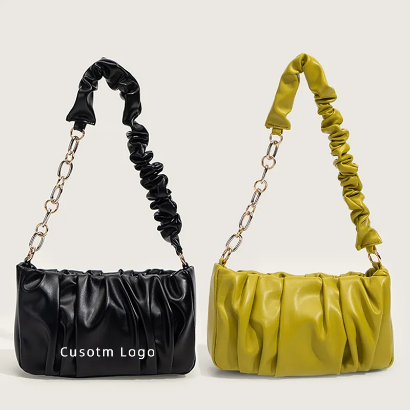 Özel moda çanta satıcı Vegan Pu deri zarif bayan koltukaltı tek kollu çanta omuz moda çantalar tasarımcı kadın el çantası